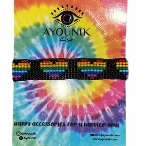 NEW rainbow heart beaded friendship bracelet